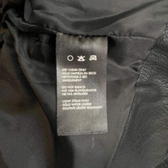 SONCY Houndstooth Frayed Edge and Faux Leather Moto Jacket, NEW! Size 0=12 - Picture 6 of 8